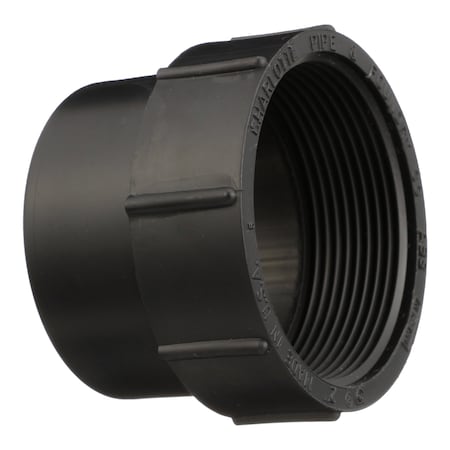 Charlotte Pipe And Foundry 2 in. Fitting Cleanout Adapter Black 40938